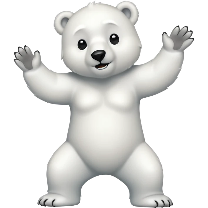 Polar bear dancing emoji