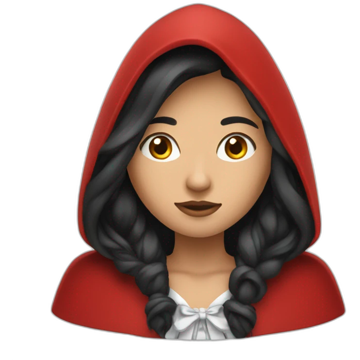 red-ridding-hood-with-long-black-strait-hair-with-white-break emoji