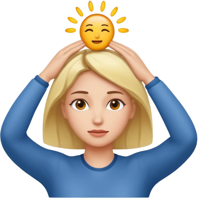 decision gesture women hands on top of the head emoji