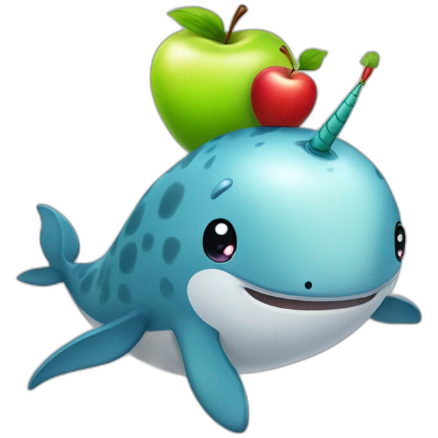  Narwhal with Apple  emoji