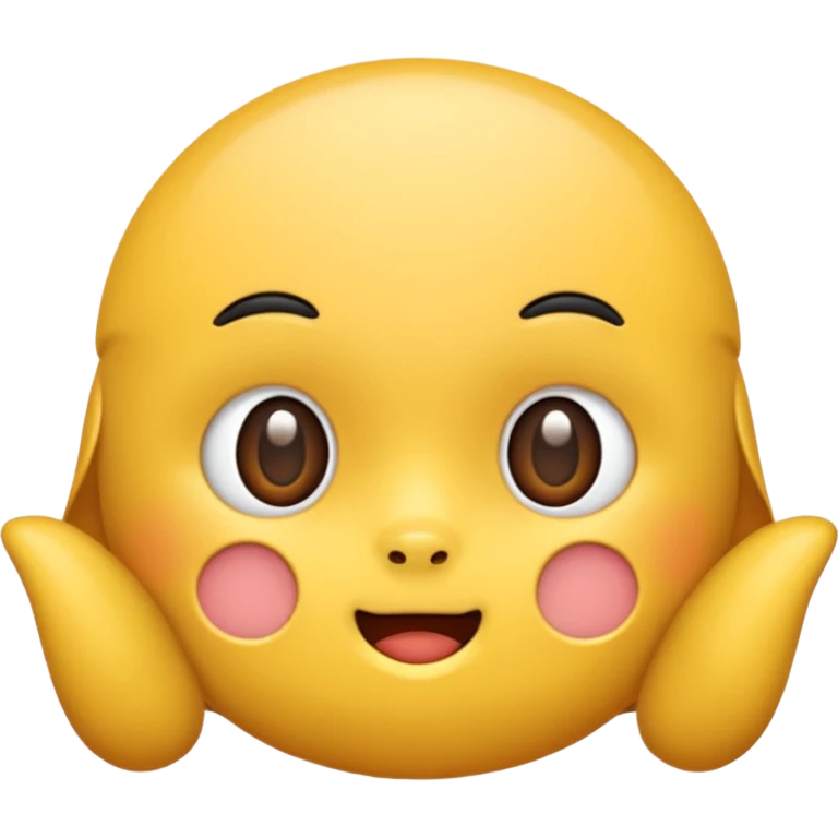 화려하게 화장한 동그란 얼굴이 브이하는 모습 emoji