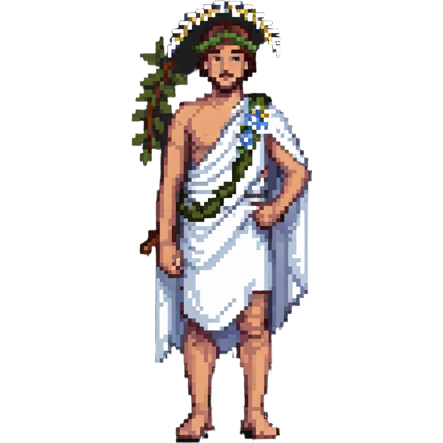 Greek person with toga and laurel wreath emoji