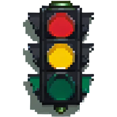 tiny simple traffic light icon, modern colors, minimal details, small size emoji
