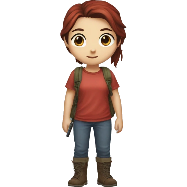 Ellie the last of us red t-shirt emoji