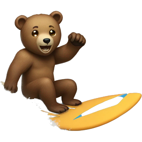 bear surfing  emoji