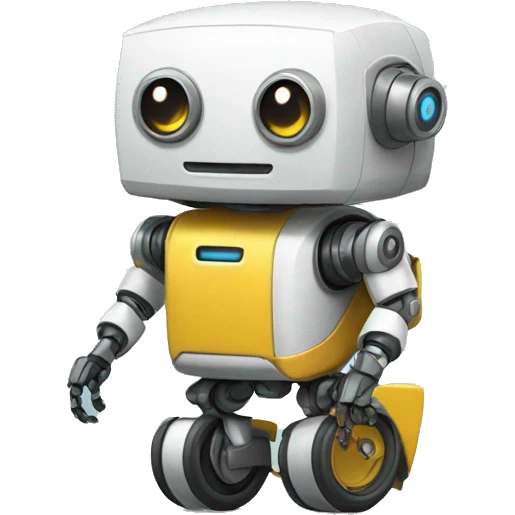 a robot,mini wheels,backpack,no legs emoji
