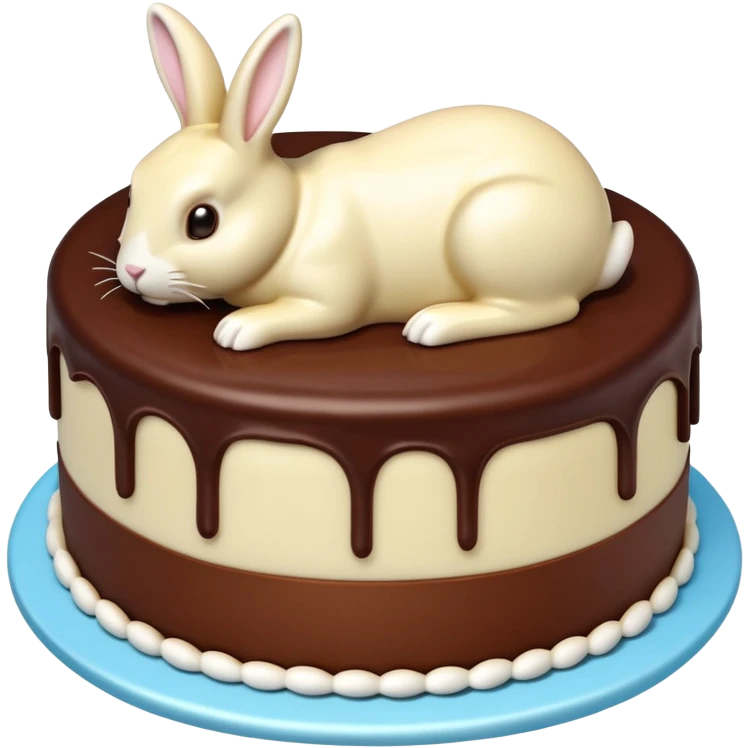 Easter cake with a bunny decoration emoji