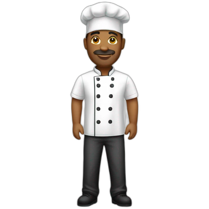 Chef con playera negra emoji