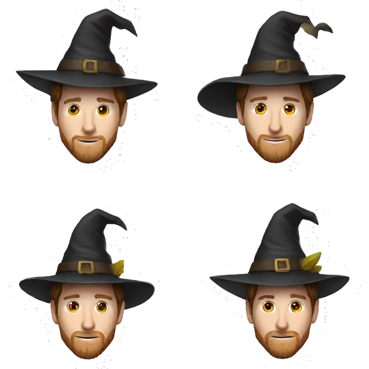 Messi with witch hat emoji