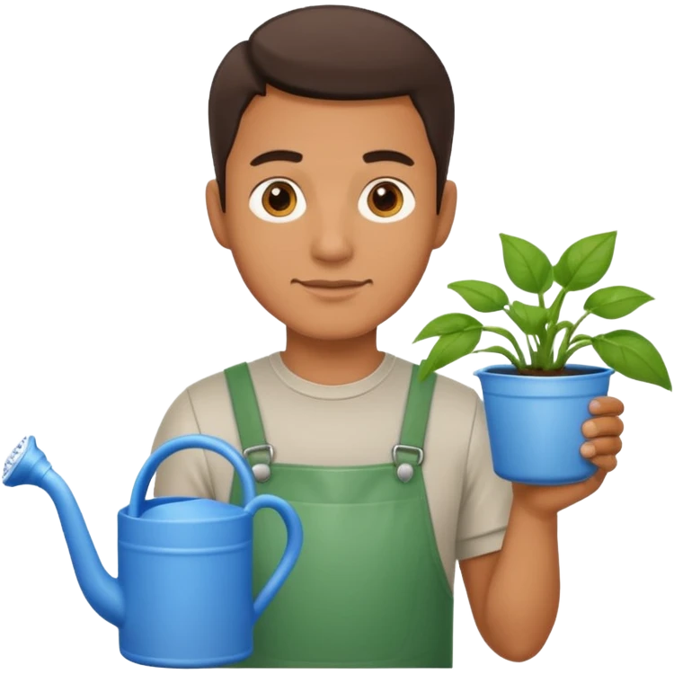 man with watering pot emoji