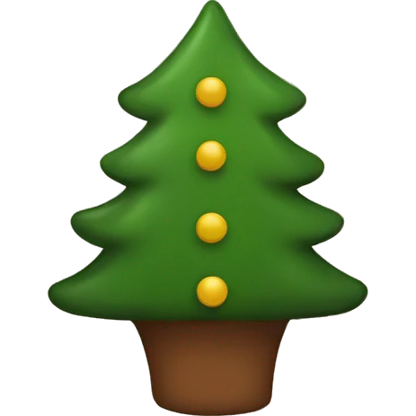 Brown christmas tree emoji