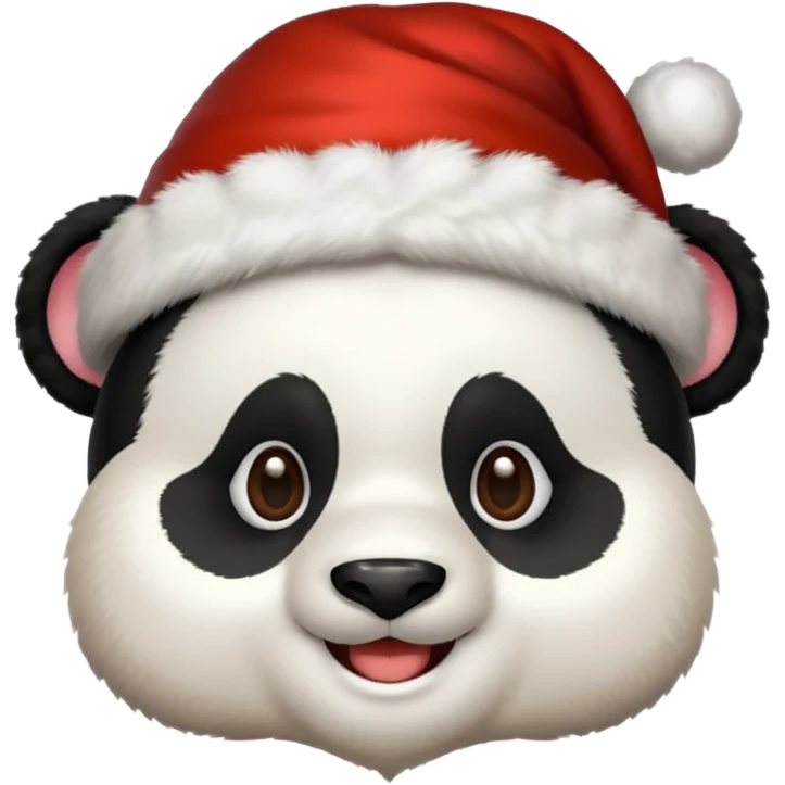 
Panda, Christmas hat  emoji