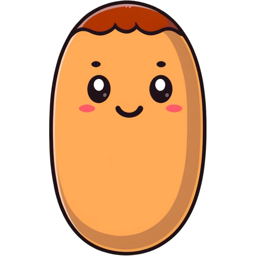 sausage with a sad face emoji