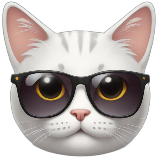 Cute cat with sunglasses emoji
