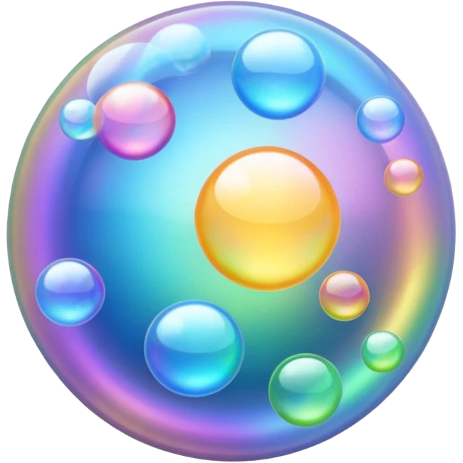 bubbles in y2k style emoji