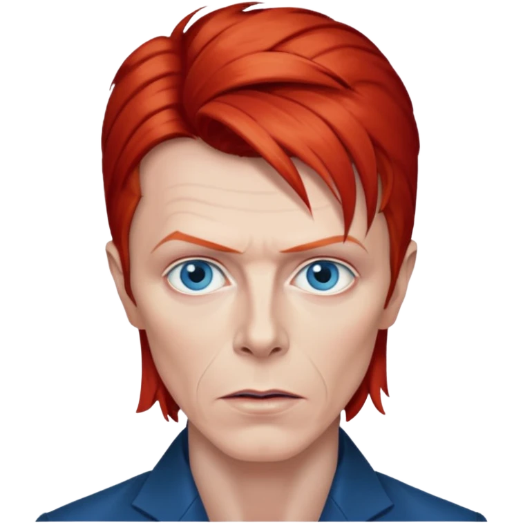 David Bowie with Blue eyes, red hair emoji