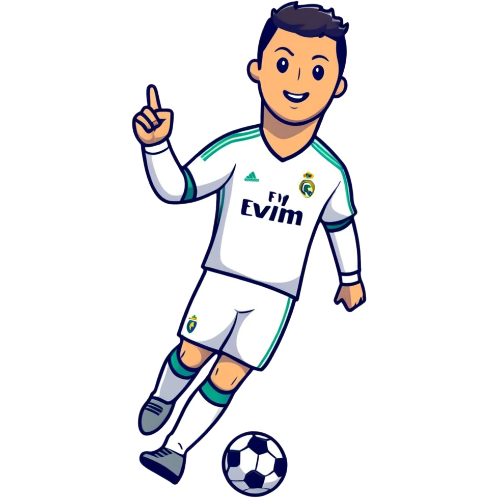 Cristiano Ronaldo celebrating a goal emoji