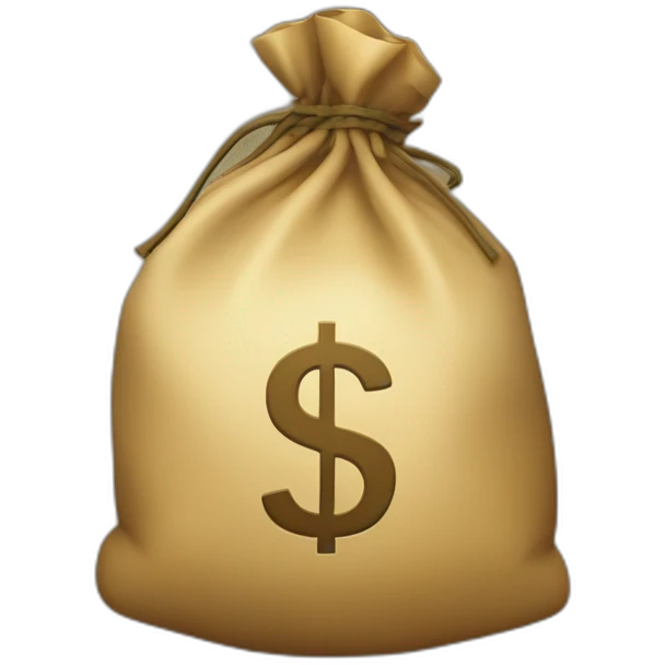 Money bag with letter ₸ in the center of the bag emoji