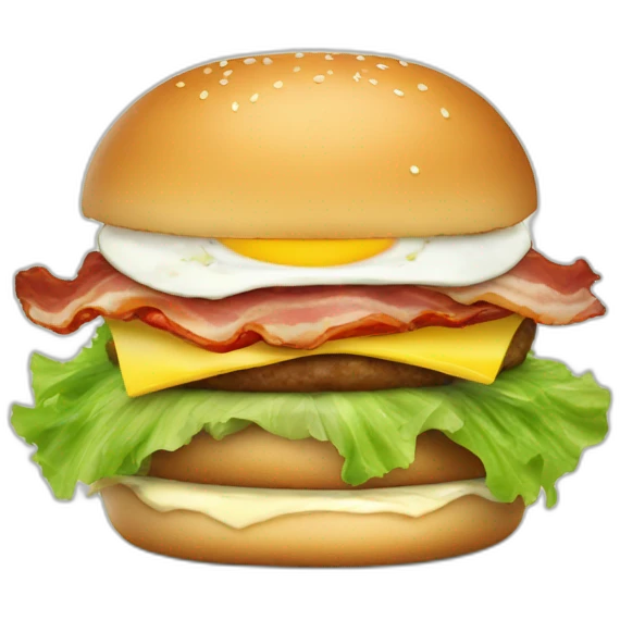 Bacon lettuce egg burger emoji
