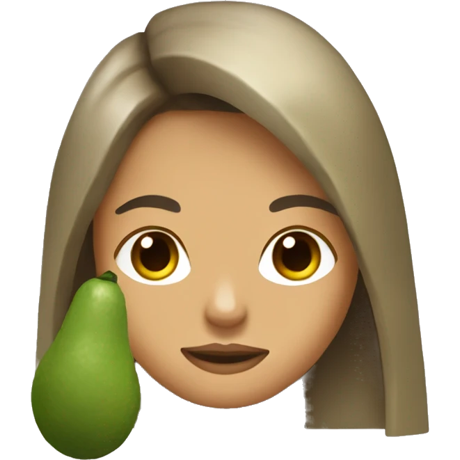 Guacamole and girl with dark blond, long hair emoji
