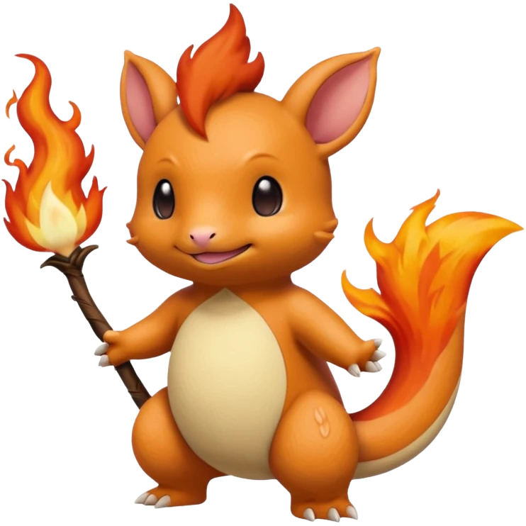 Teddiursa-Minccino-Charmander-fusion  emoji
