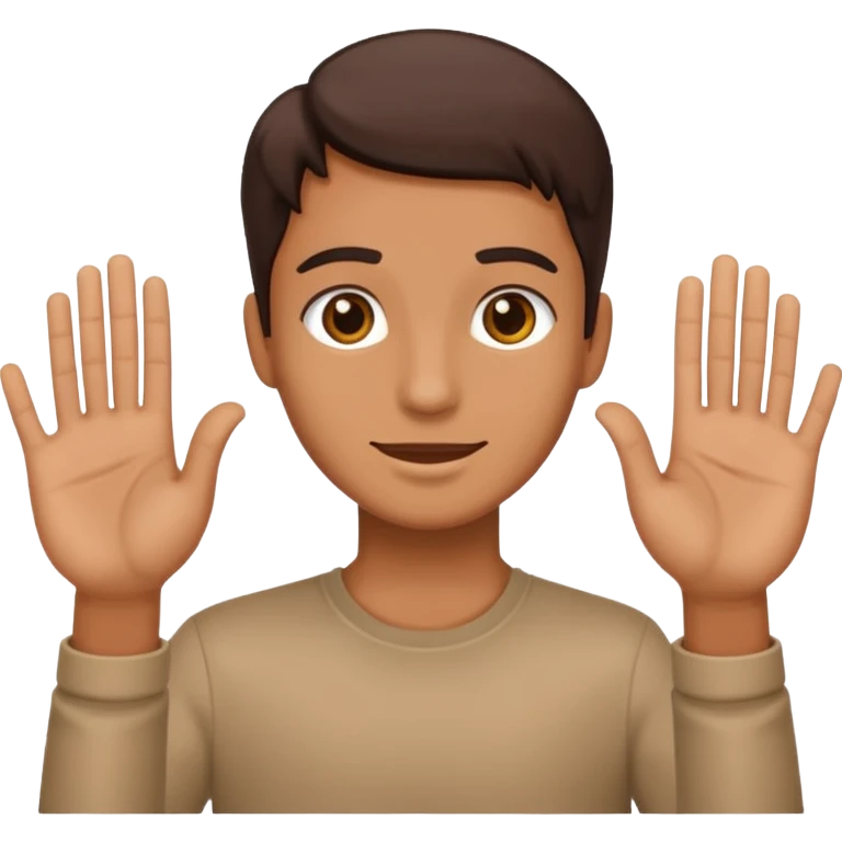 Three different hands holding up a 2, a 3, and then a 0 emoji