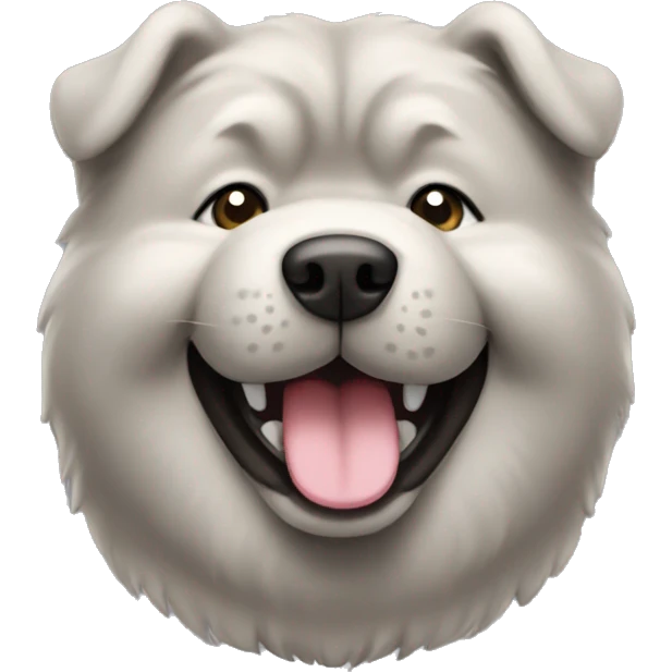 happy graycolor chowchow emoji