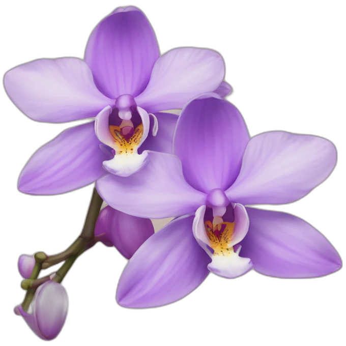 lilac orchid emoji