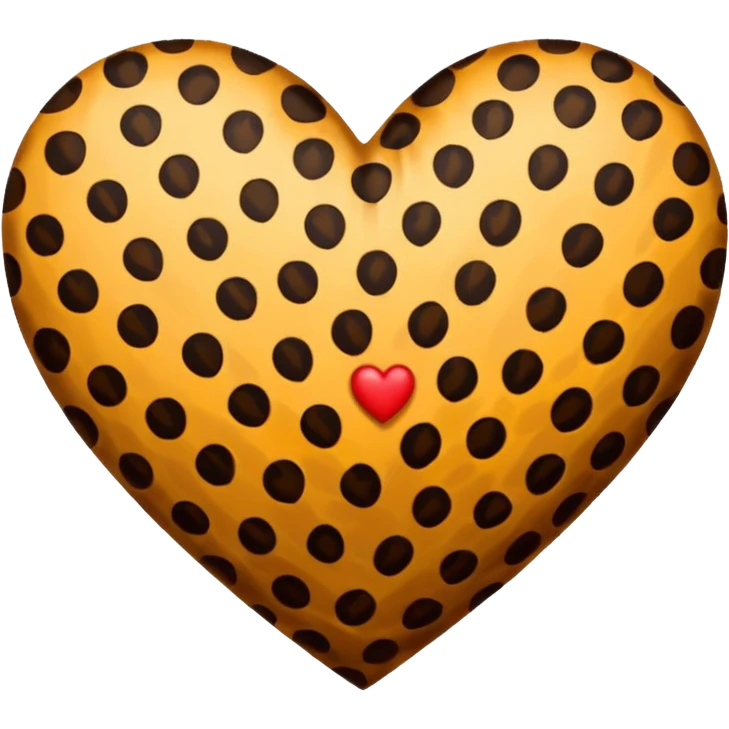 leopard print heart emoji