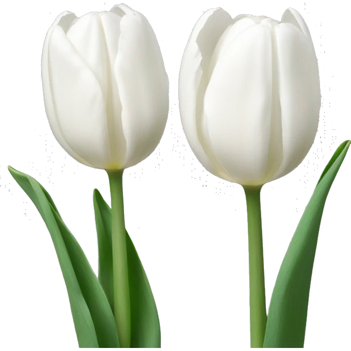 white tulips emoji