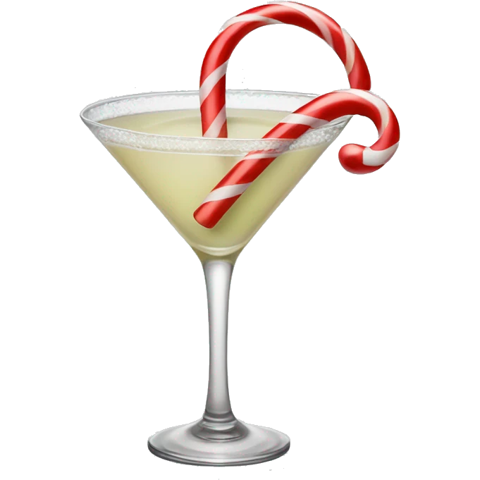Candy cane martini emoji