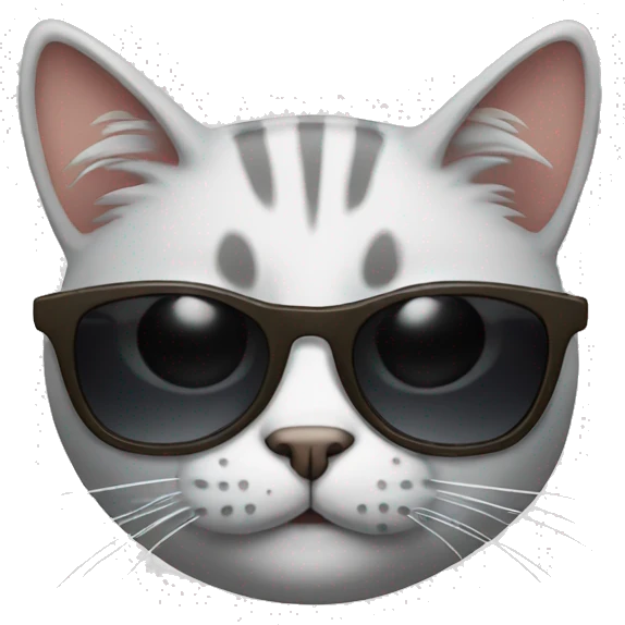 Cat with sunglasses emoji