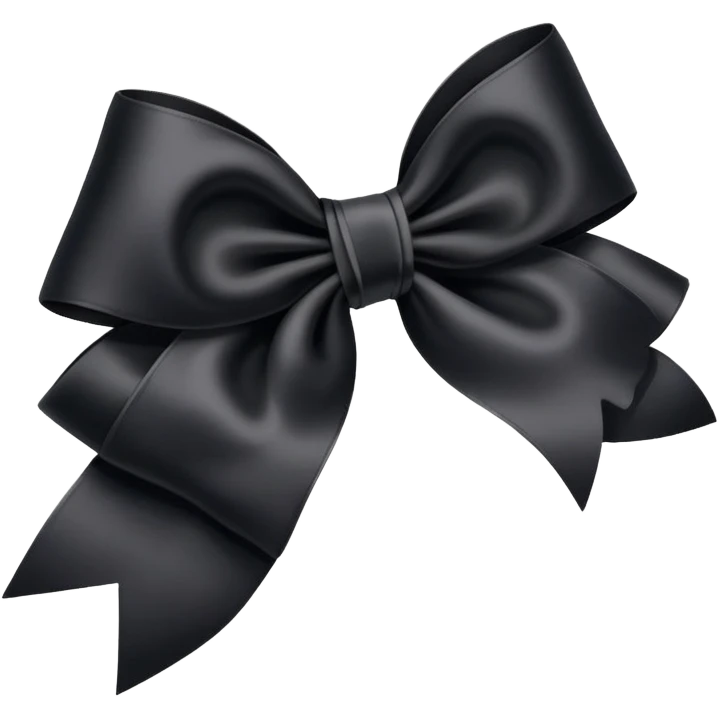 Black coquette bow emoji
