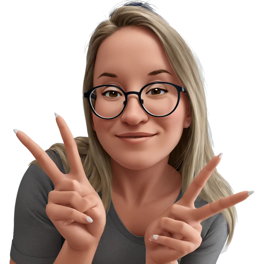 smiling girl with glasses emoji