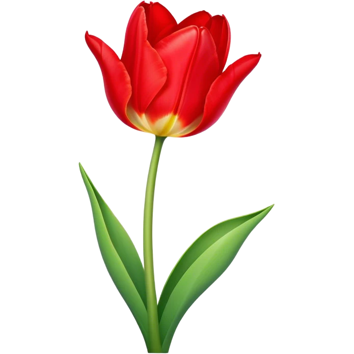 ​Cinematic Realistic Tulip, depicted as a single, exquisitely detailed bloom with vibrant red petals and a delicate stem, softly illuminated by natural light that highlights its graceful beauty and elegant form, emoji