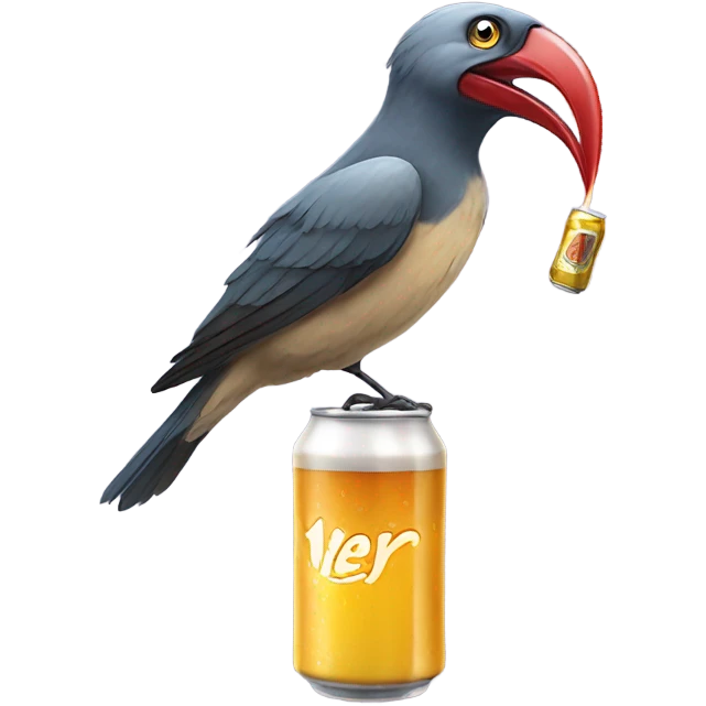 bird with a beer emoji