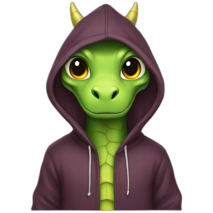 dragon wearing hoodie emoji