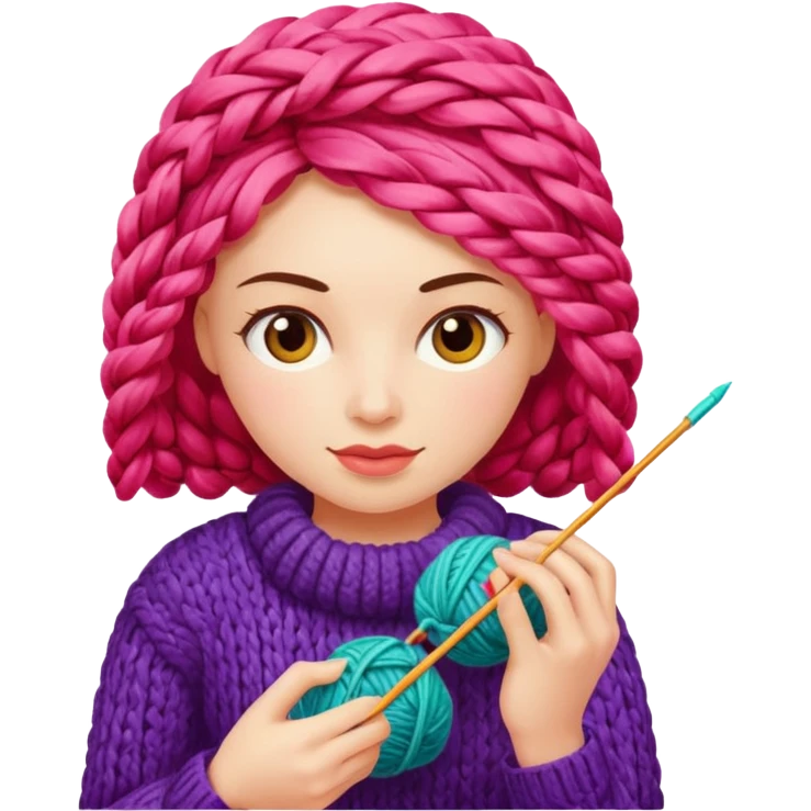 women who knit emoji