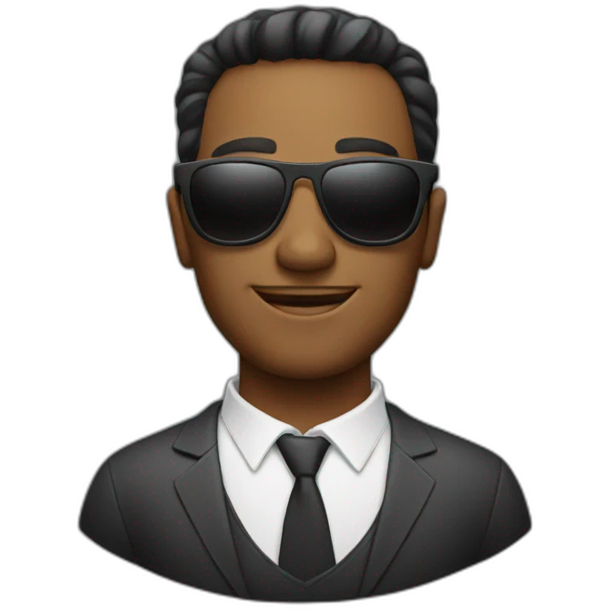 Man Shape whit sunglasses  emoji