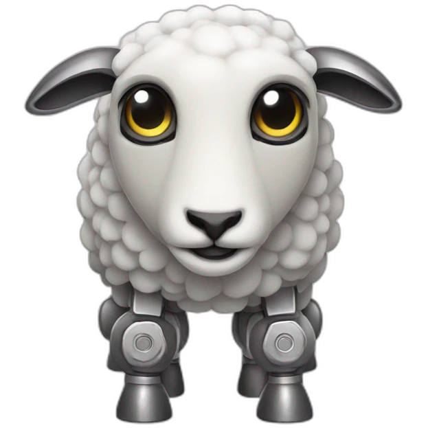 robot sheep plated emoji