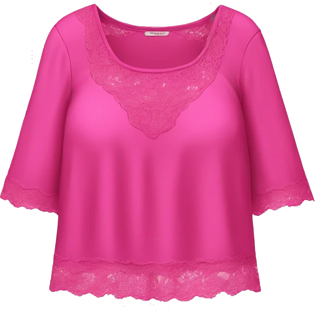  Hot pink top with lace emoji