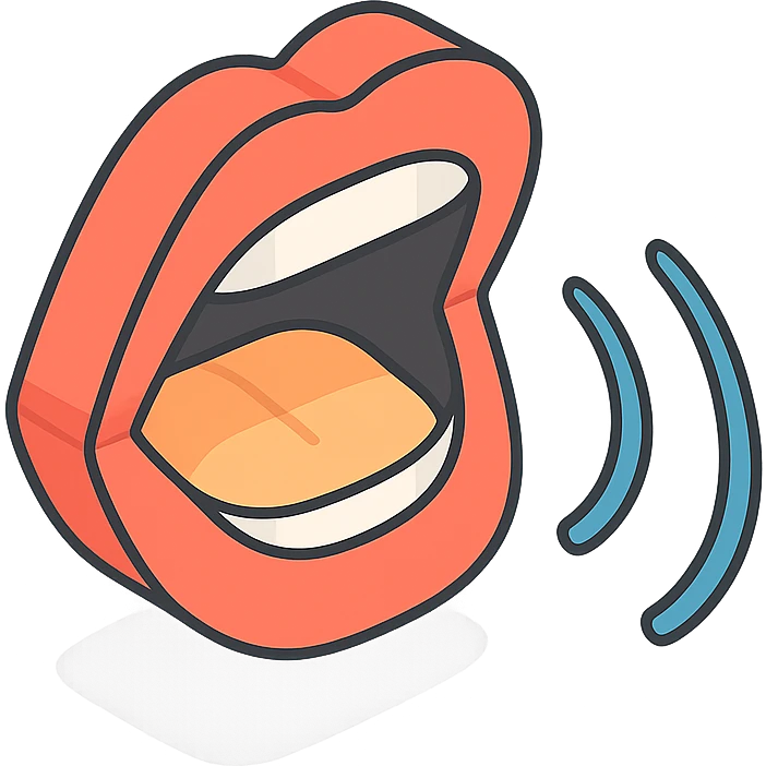 рот говорит текст emoji