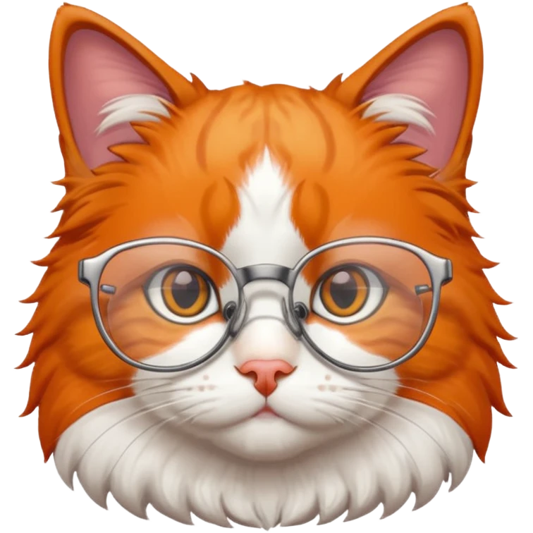 A cat with pro glasses emoji