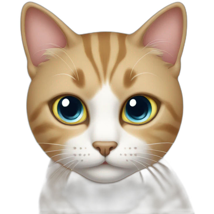 cat with different eyes emoji