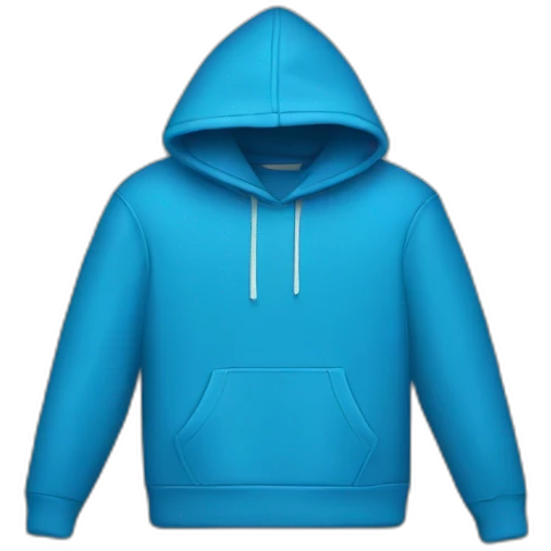 blue hoodie front emoji
