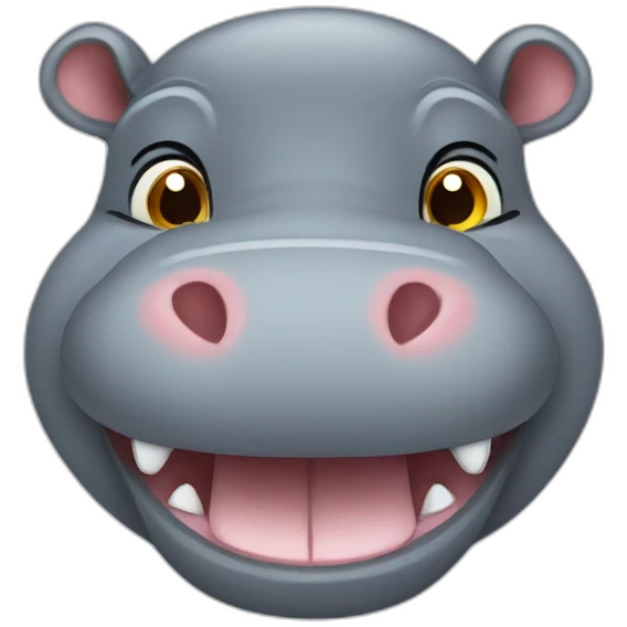 smiling hippo emoji
