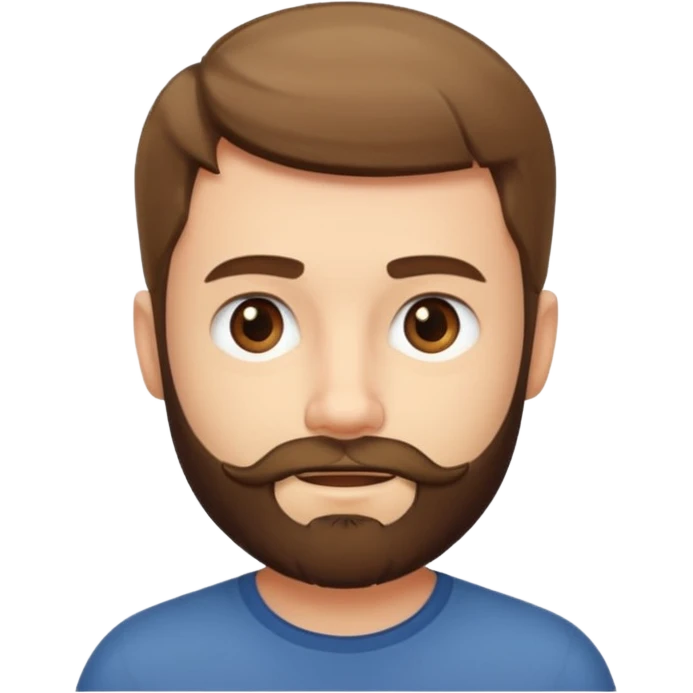 short haired bearded guy emoji