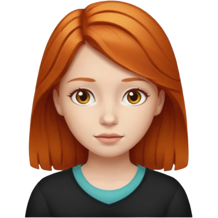 Ginger hair girl  emoji