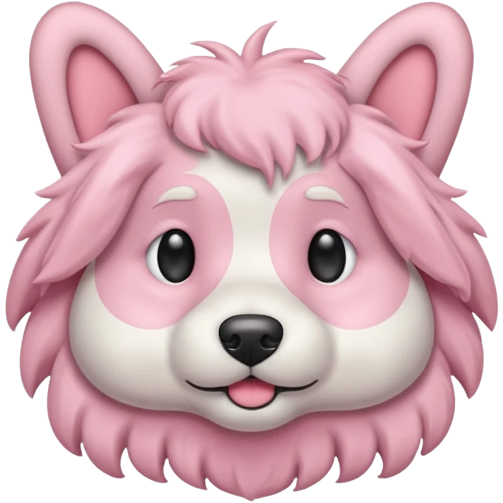 Pastel pink dog  emoji