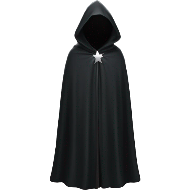 black starry cloak, no person, clothing, lots of silver stars emoji